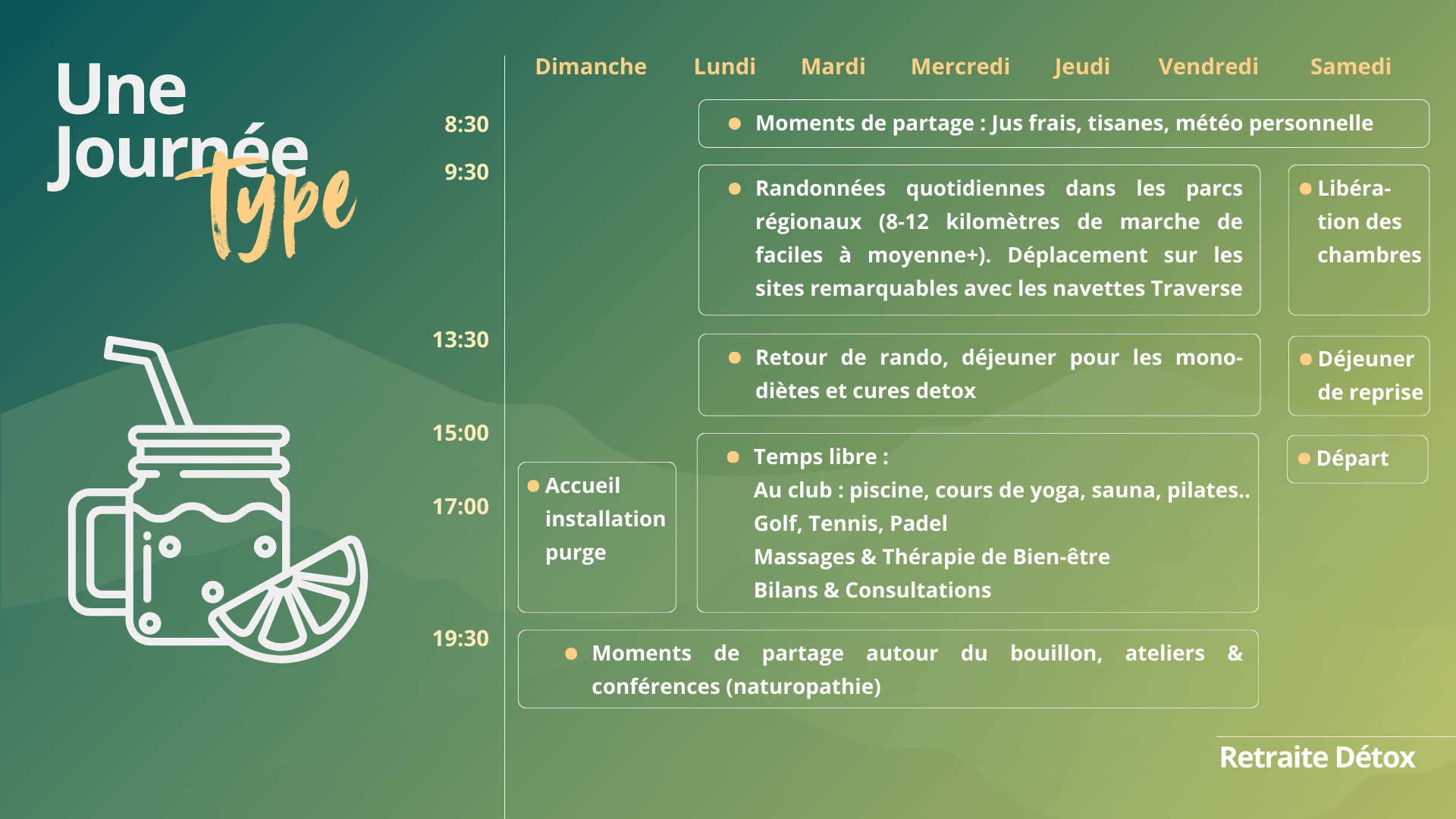 journee type retraite detox